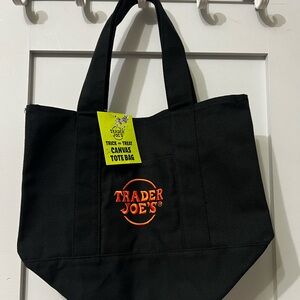 Trader Joe's Black Canvas Mini Tote
